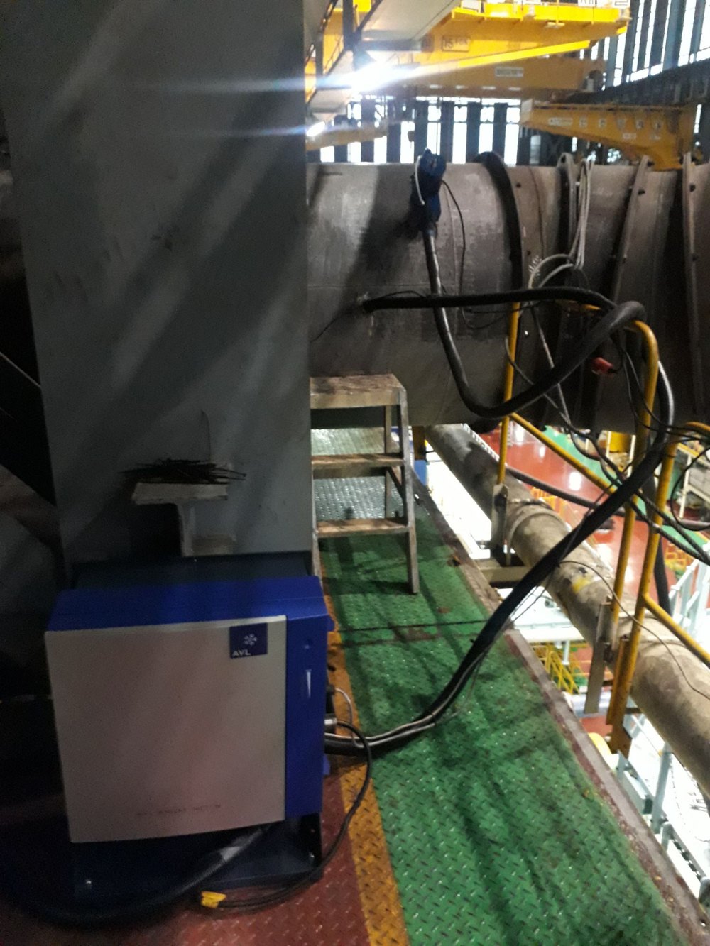 AVL smoke meter connected at the exhaust pipe